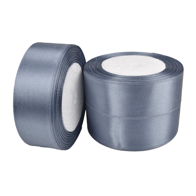 Атласна стрічка, 30 мм, Сіра (LEN-061090)