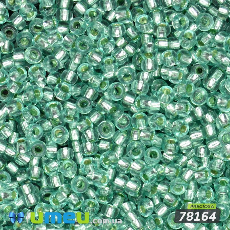 Бісер чеський №481/78164, Бірюзовий, Блискучий, 10/0 (BIS-047747)