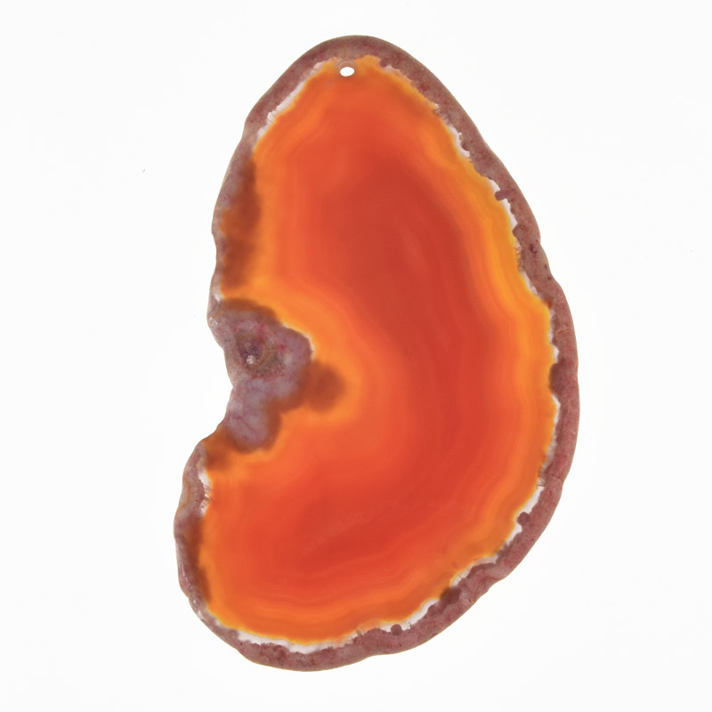 Зріз Агату, Червоний, 91х53 мм (POD-020220)