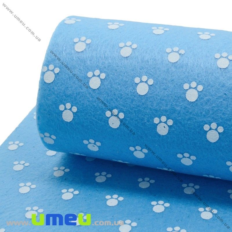 Фетр Лапки 1 мм, 20х30 см, Блакитний (FLT-030407)
