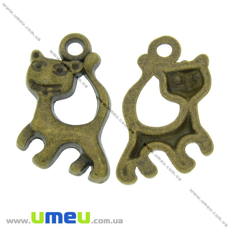 Підвіска метал. Кішка, 22х14 мм, Антична бронза (POD-001283)