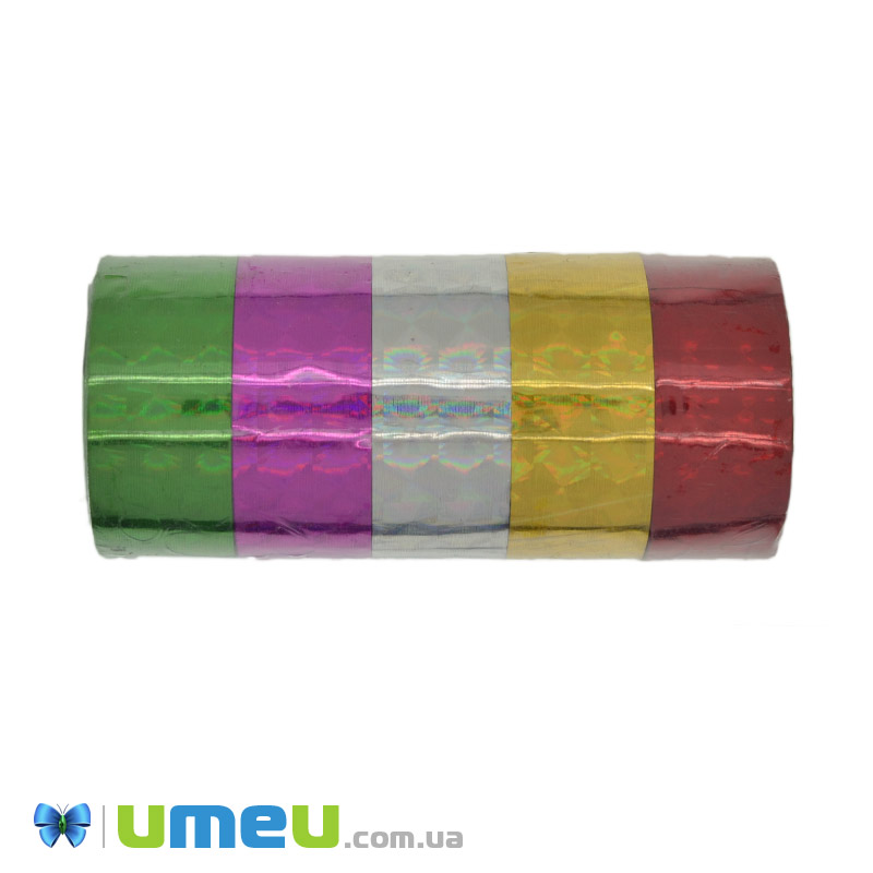 Декоративний скотч, 15 мм, Мікс (5 кольорів) (DIF-041100)