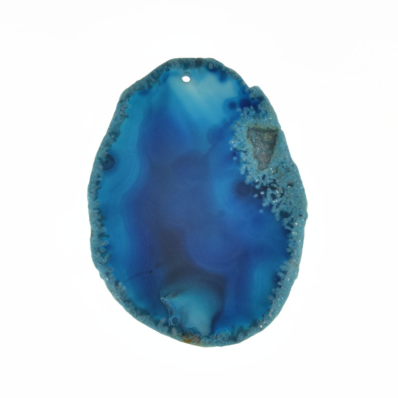 Зріз Агату, Синій, 68х51 мм (POD-020136)