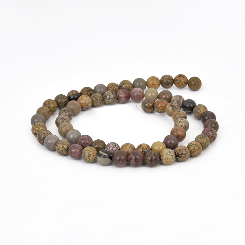 Намистини Яшма Чохуа, Натур. камінь, 6,5 мм, Круглі (BUS-058030)