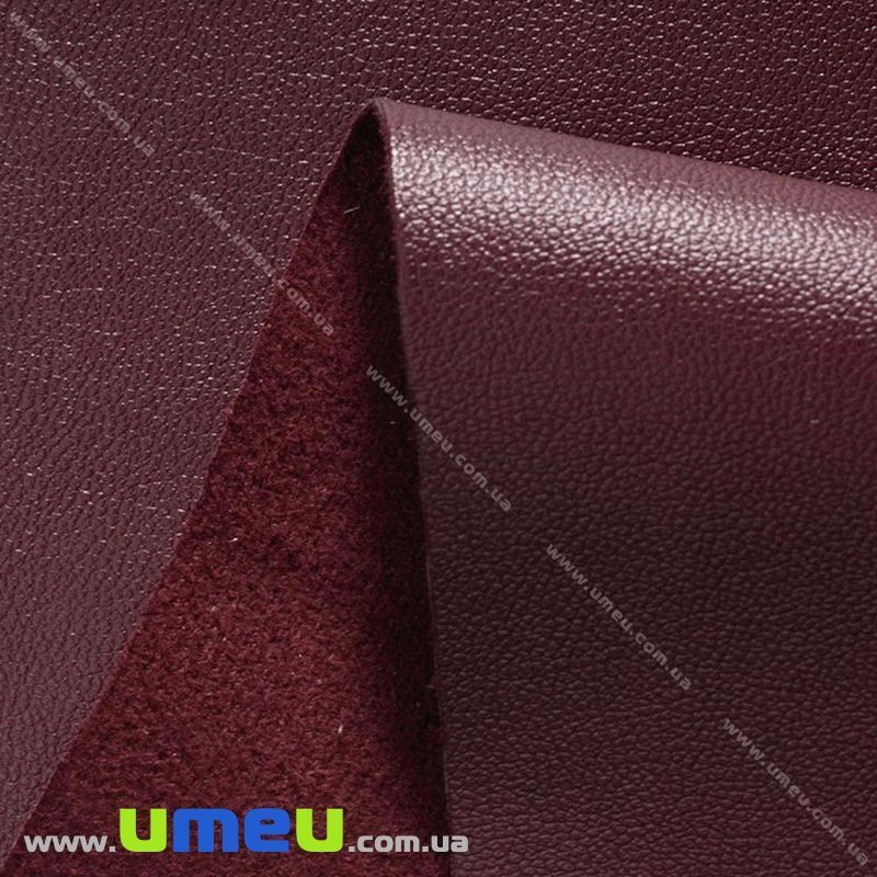 Штучна шкіра на замші 0,65 мм, Бордова, 20х27 см (LTH-036885)