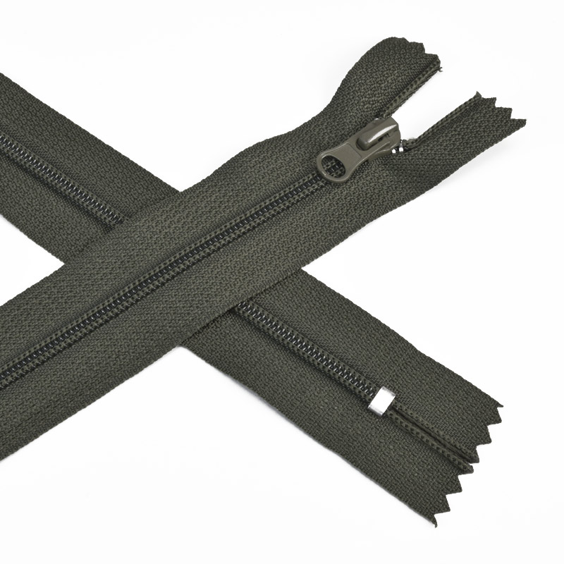 Блискавка спіральна нероз'ємна, 18 см, Тип 4, Хакі (ZIP-045078)