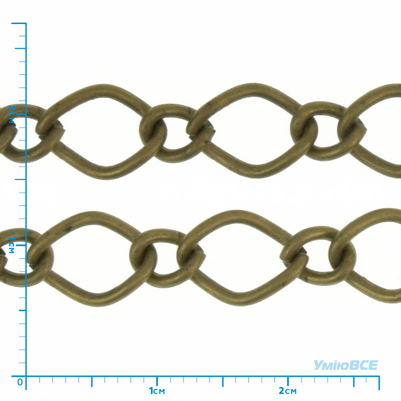 Ланцюг, Антична бронза, 10х7 мм (ZEP-031751)