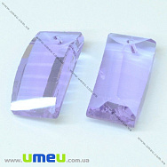 Підвіска скляна Crystallized, Violet, 20х10 мм, прямокутна, 1 шт (POD-000566)
