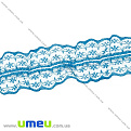 Кружево на резинке, 40 мм, Морская волна (LEN-025752)