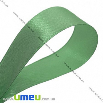 Атласная лента, 25 мм, Зеленая, 1 м (LEN-017537)