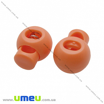 Фиксатор для шнура пластиковый на 1 отверстие, 22х18х13,5 мм, Оранжевый, 1 шт (SEW-035954)