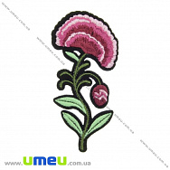 Термоаплікація Квітка рожевий, 11х5,5 см, 1 шт (APL-024628)