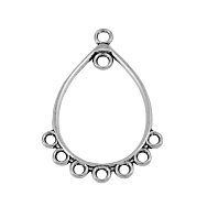 Конектор крапля на 8 отворів (двостор.), 39х26 мм, Античне срібло (KON-055471)