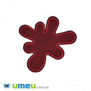 Термоаплікація Клякса, 6,5х5 см, Бордова (APL-042386)