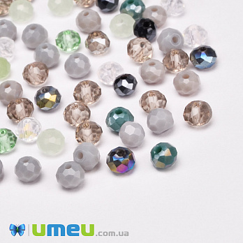 Намистини ронделі, 4х3 мм, Мікс (BUS-050926)