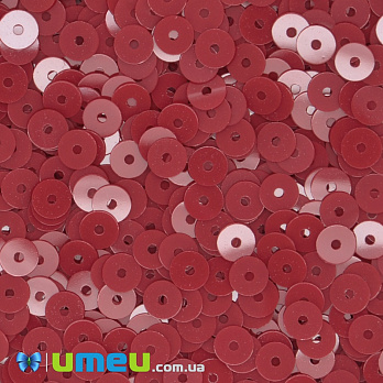 Пайетки Италия круглые плоские, 4 мм, Красные №4064 Rosso Vivo Opaline, 3 г (PAI-039114)