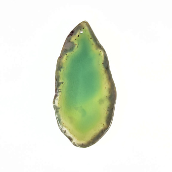 Зріз Агату, Зелений, 69х34 мм (POD-001693)