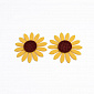 Декоративний виріб із фетру Соняшник, 4 см, Жовтий, 1 шт. (FLT-051566)