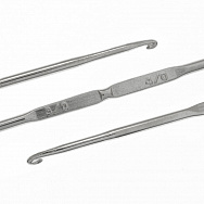 Гачок для в'язання сталевий CORN двосторонній 3,0 мм та 4,0 мм, 1 шт (YAR-051948)