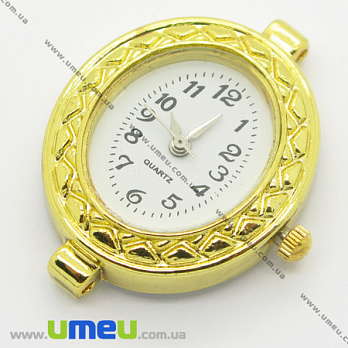 [Архив] Часы для браслетов овальные, Золото, 34х25 мм, 1 шт (CLC-006104)