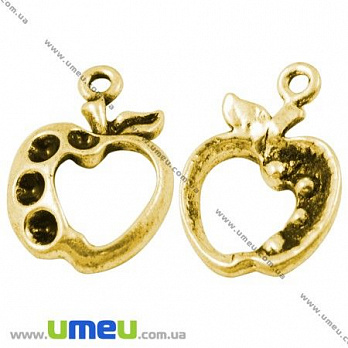 [Архів] Підвіска металева Яблуко, Античне золото, 18х13 мм (POD-001202)