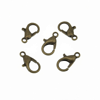 Замки-карабины, 12х6 мм, Античная бронза (ZAM-008224)