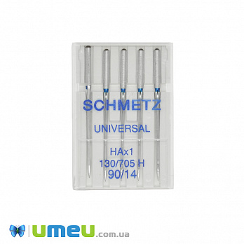 Голки SCHMETZ UNIVERSAL №90/14 для побутових швейних машин, 5 шт (SEW-043715)