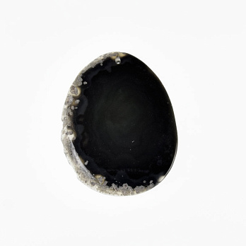Срез Агата, Черный, 60х47 мм (POD-032507)