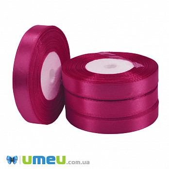 Атласна стрічка, 12 мм, Малинова (LEN-051024)