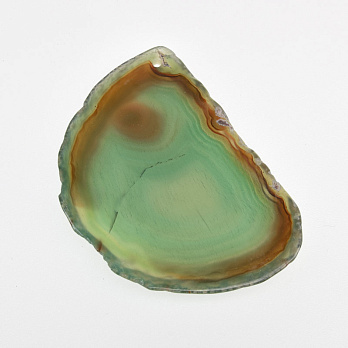 Зріз Агату, Зелений, 68х48 мм (POD-009287)