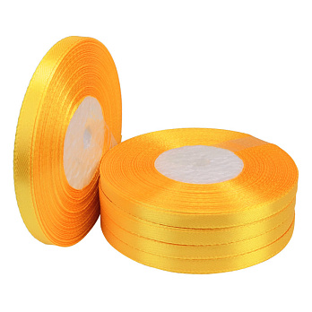 Атласна стрічка, 6 мм, Помаранчева (LEN-052812)