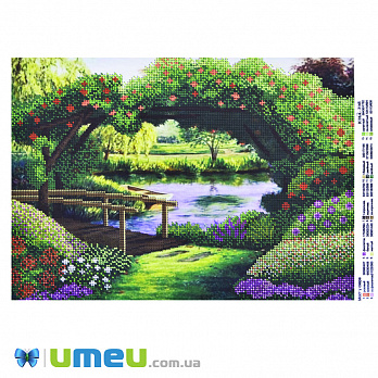 Схема для выш. бісером, Міст біля озера, 39х28 см (UPK-049771)