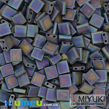 Бісер японський Miyuki TILA №401FR, 5х5 мм, Ірис синій матовий (BIS-048079)