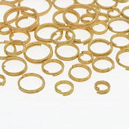 Колечки двойные, Микс 5-12 мм, толщина 0,7 мм, Золото, 5 г (PIN-051930)