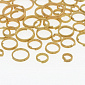 Кільця подвійні, Мікс 5-12 мм, товщина 0,7 мм, Золото, 5 г (PIN-051930)