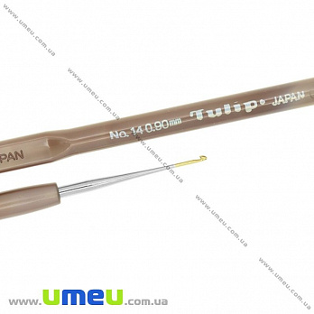 Крючок для вязания стальной с пластиковой ручкой Tulip (Япония), 0,9 мм, 1 шт (YAR-025411)