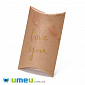 Збірна картонна коробочка, 12,5х8 см, Крафт, Love you, 1 шт (UPK-042929)