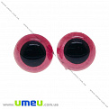Глазки со штифтом круглые (с заглушками), 10 мм, Розовые, 1 комплект (DIF-030528)