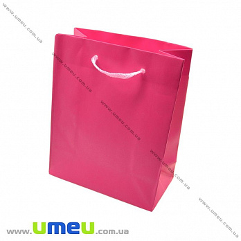 Подарочный пакет, 14х11,5х6 см, Малиновый (UPK-019051)