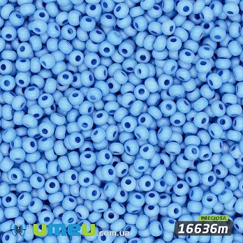 Бісер чеський №842m/16636m, Блакитний, Матовий, 10/0 (BIS-043960)
