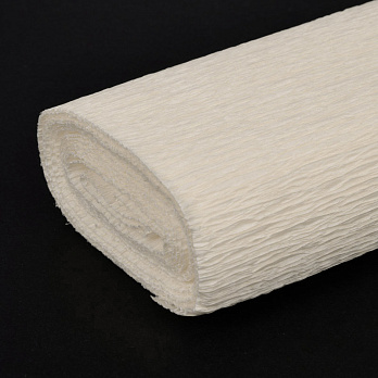 Гофрированная бумага растяжимость 150%, Кремовая, 0,5х2,5 м (DIF-060040)