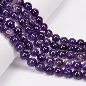 Намистини Аметист, Натур. камінь, 10,5 мм, Круглі (BUS-051621)