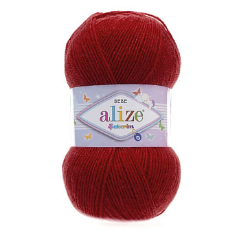 Пряжа Alize Sekerim Bebe 100 г, 320 м, Червона темна 106 (YAR-060776) Пряжа Alize Sekerim Bebe 100 г, 320 м, Червона темна 106 (YAR-060776)