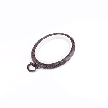 Пяльцы-рамка NURGE овальные пластиковые 10,5х8,5 см, Коричневые (MUL-055587)