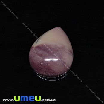 Підвіска з натурального каменю Мукаіт, Крапля, 30х23 мм (POD-031608)