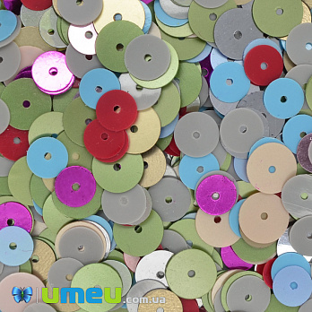 Паєтки Індія круглі плоскі, Мікс (PAI-041440)