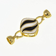 Застёжка, 39х16 мм, Латунь с покрытием 18 kt (ZAM-060884)