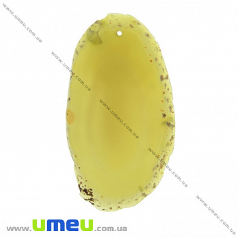 Срез Агата, Желтый, 84х46 мм, 1 шт (POD-022143)