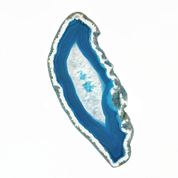 Зріз Агату, Синій, 97х40 мм (POD-032438)
