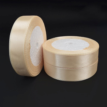 Атласна стрічка, 20 мм, Кремова (LEN-060324)